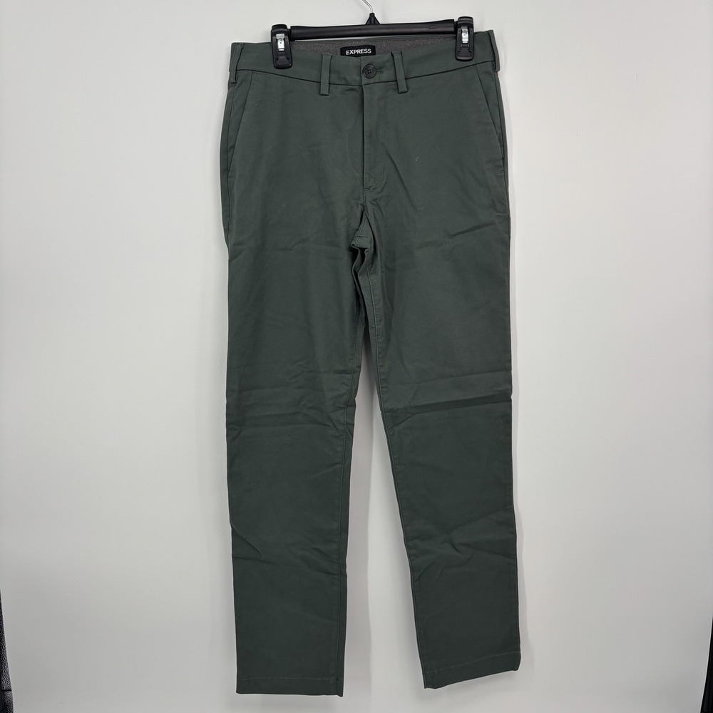 Express Green Chinos Men's Size 30x32 Trousers New With Tags
